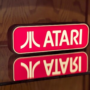 Retro Gaming Atari LED Light Box Sign - Handmade 3D Printed Illuminated ...