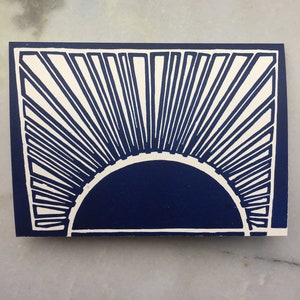 Lever de soleil égyptien : Carte de voeux d’impression de bloc frame-able | Chaque carte de vœux blank durable est une impression en édition limitée. Signé et numéroté.