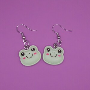 Cute Frog Earrings, Cottagecore earrings, Fall Jewlery, Spooky Season, Halloween Earrings, Fairy, Witchy