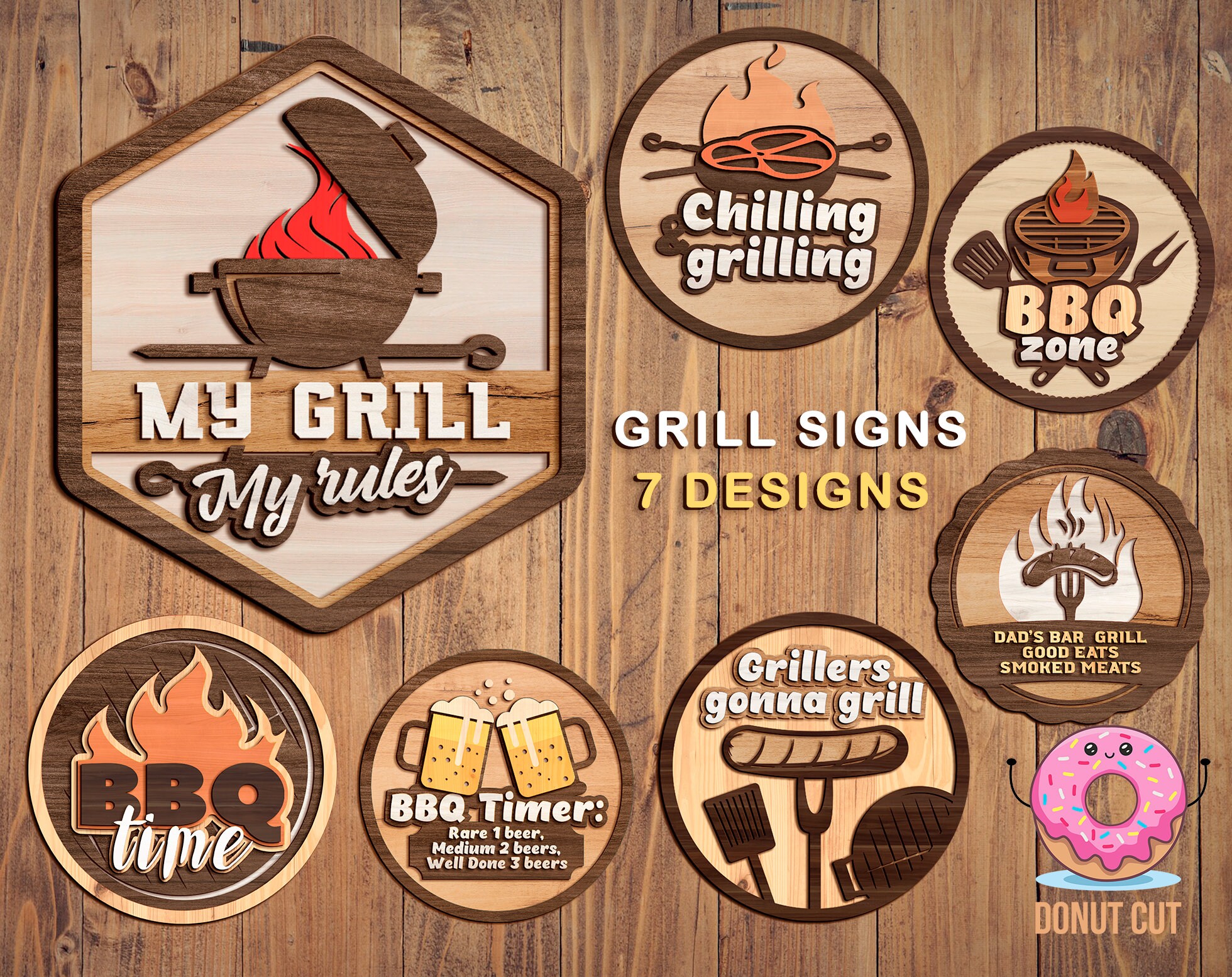 Download BBQ Svg Bundle Grill SVG Laser cut files Grill Sign Cnc | Etsy