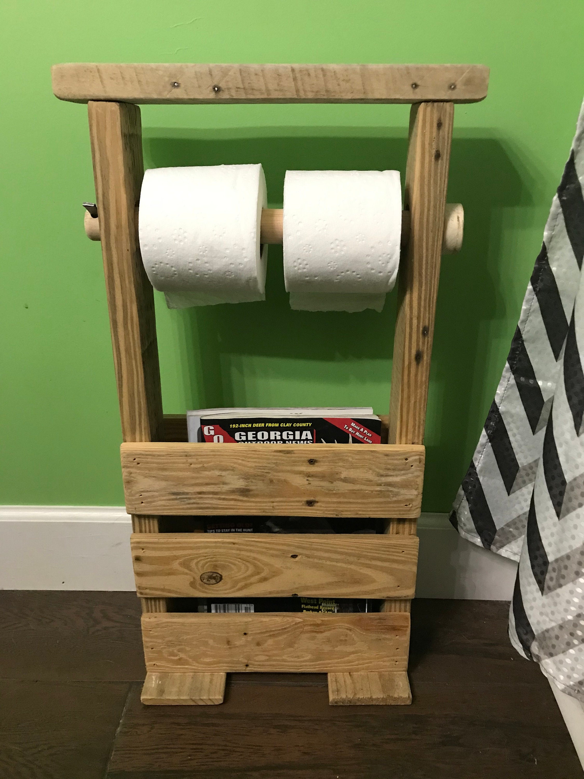 Magazine & Toilet Paper Wall Tin Bucket