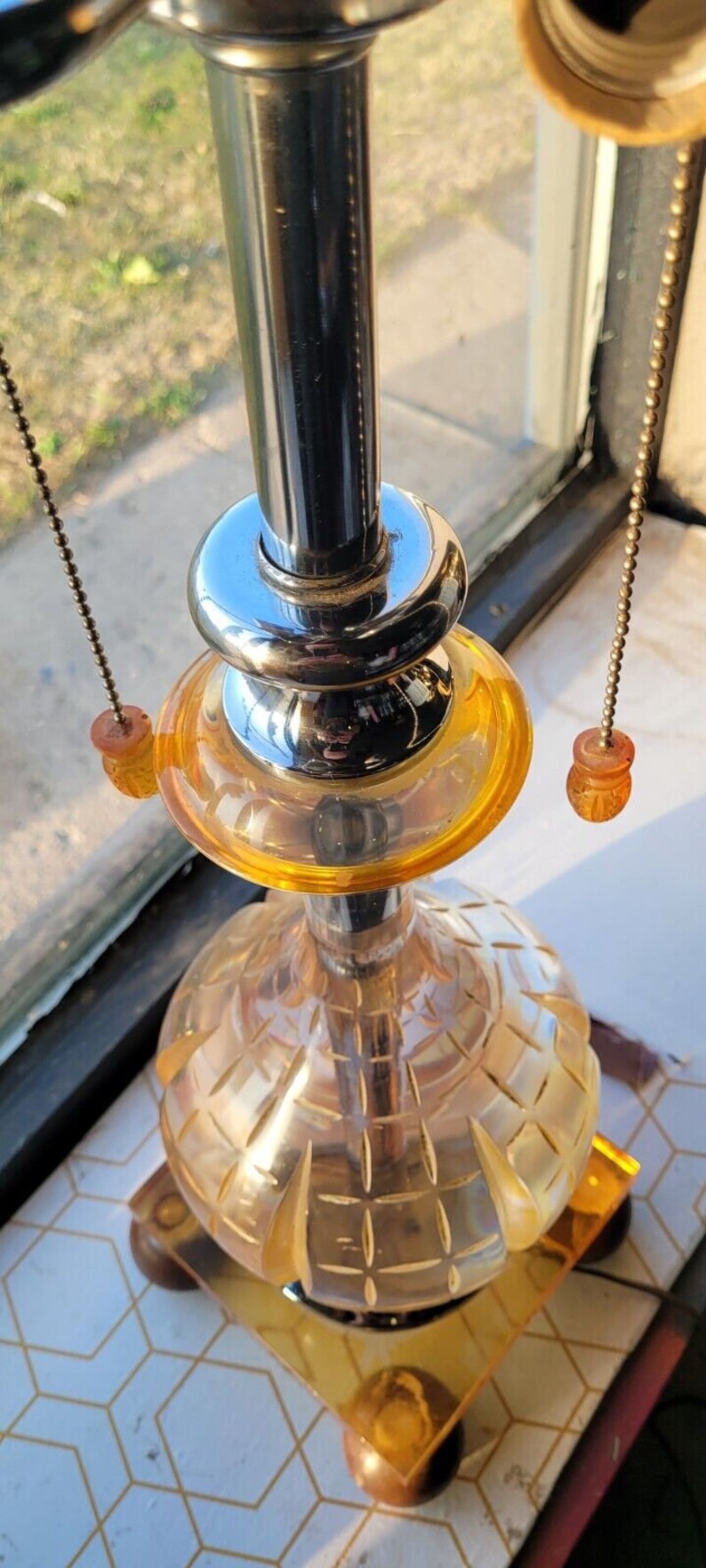 Vintage Lucite Table Lamp Twolight Midcentury Modern Design Used Etsy