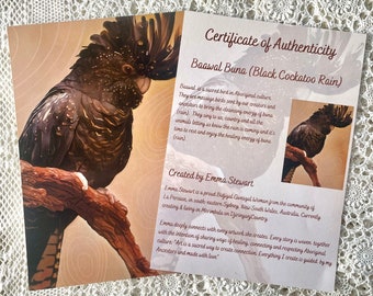 Baawal Buna (Black Cockatoo Rain) A4 Art print with Certificate of Authenticity