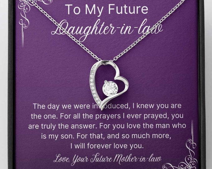 Personalized Forever Love Necklace - Gift Idea For Daughter In-Law - To My Daughter In Law main image 0