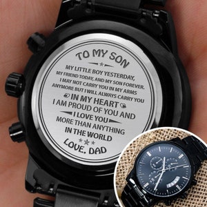 My Son Forever - From Dad - Cadeau de montre gravé pour fils de papa, anniversaire de fils, remise de diplôme, cadeau de Noël pour fils, cadeau sentimental
