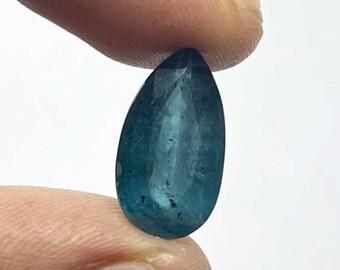 Kyanite Faceted Gemstone Natural Blue Stone Pear Cabochon