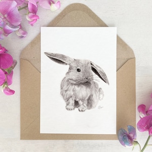 Karte | Aquarell | Hase | Kaninchen | Grußkarte Osterhase | Druck | Frühling | Geburtstag | Osterkarte | Geschenk