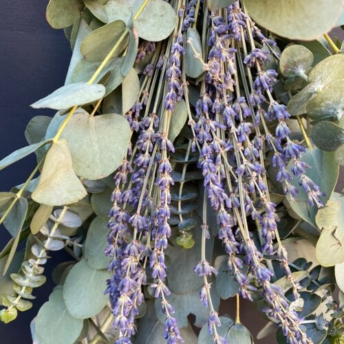 Natural Shower Eucalyptus Bunch With Dried Lavender Shower Etsy