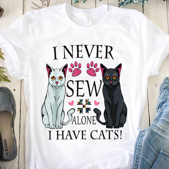 Sewing cat cat shirt sewing shirt cat sewing shirt funny Etsy