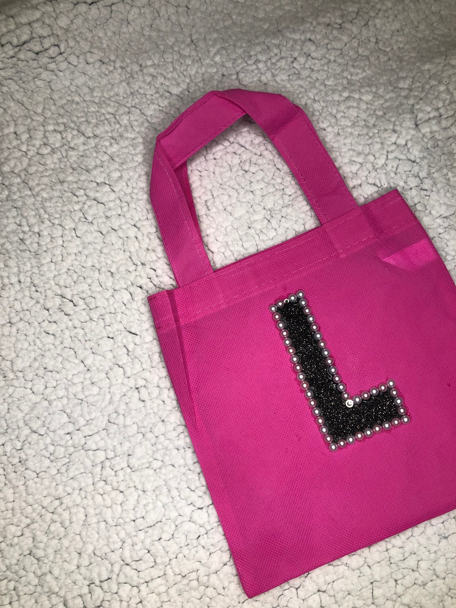 Initial rhinestone tote bag for kids or adults sparkle Etsy