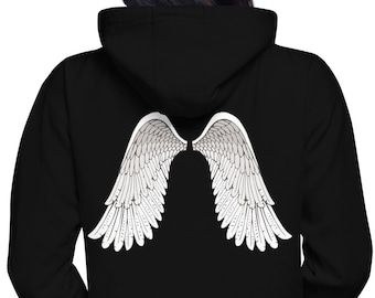 Bluza z kapturem Angel Unisex | Bluza z kapturem Angel Wing | Bluza z kapturem Angel Wing Premium