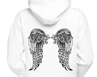 Bluza z kapturem Angel Unisex | Bluza z kapturem Angel Wing | Bluza z kapturem Angel Wing Premium
