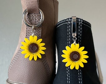 ONE Sunflower Boot Charm Shoe Clip Accessory | Pull Loop, Shoe Charm, High Top Sneaker and Boot Clip, Acrylic Shoe Keychain (not a pair)