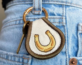Lucky Horseshoe Accessory | Patch Keychain, Bag Decoration, Pull Tab Charm