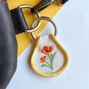California Poppy Accessory | Patch Keychain, Bag Decoration, Pull Tab Charm