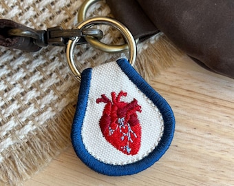 Anatomical Heart Accessory | Patch Keychain, Bag Decoration, Pull Tab Charm