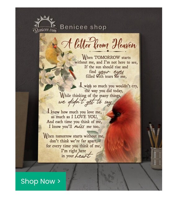 Stunning Gift Cardinal Memorial Sympathy Canvas Wall Art The moment that you left me Stunning Gift Cardinal Memorial Sympathy Canvas Wall Art The moment that you left me