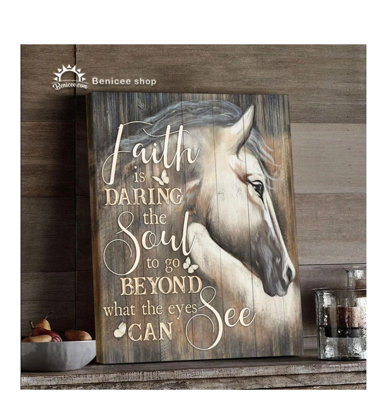 Christian Horse Wall Art Christian Home Decor Large Horse Etsy