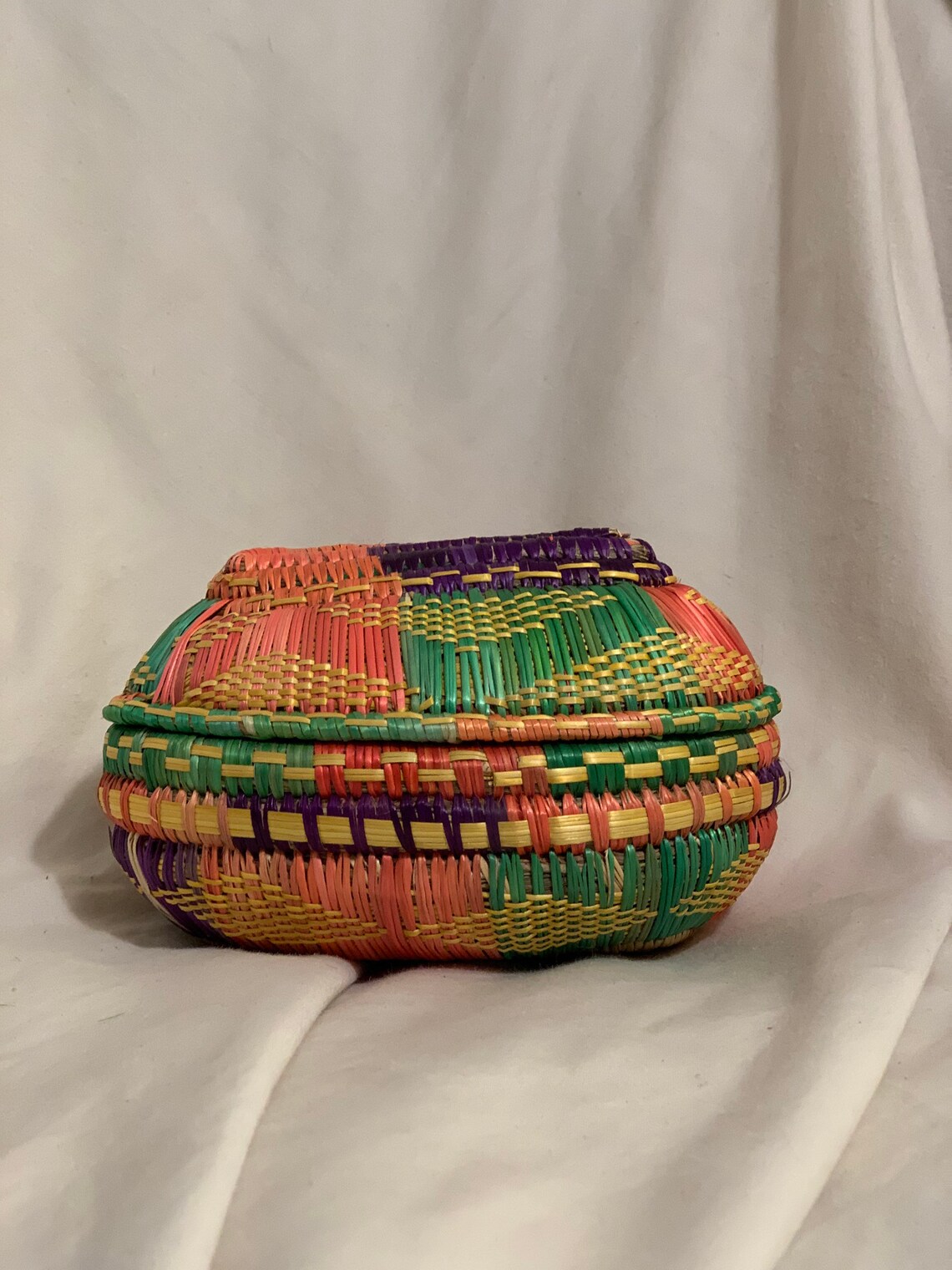 Colorful Authentic Ethiopian hand woven Habesha Mesob basket Etsy