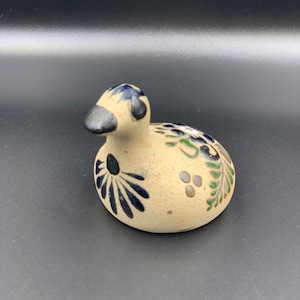 Hand Crafted Mexican Tonalá pottery bird Vintage Folk art