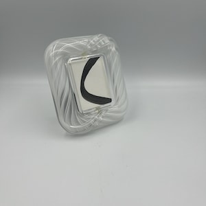Vintage Mikasa Frosted Crystal Glass 6&quot; ,“Swirl” Collection Picture Frame, Made in Germany
