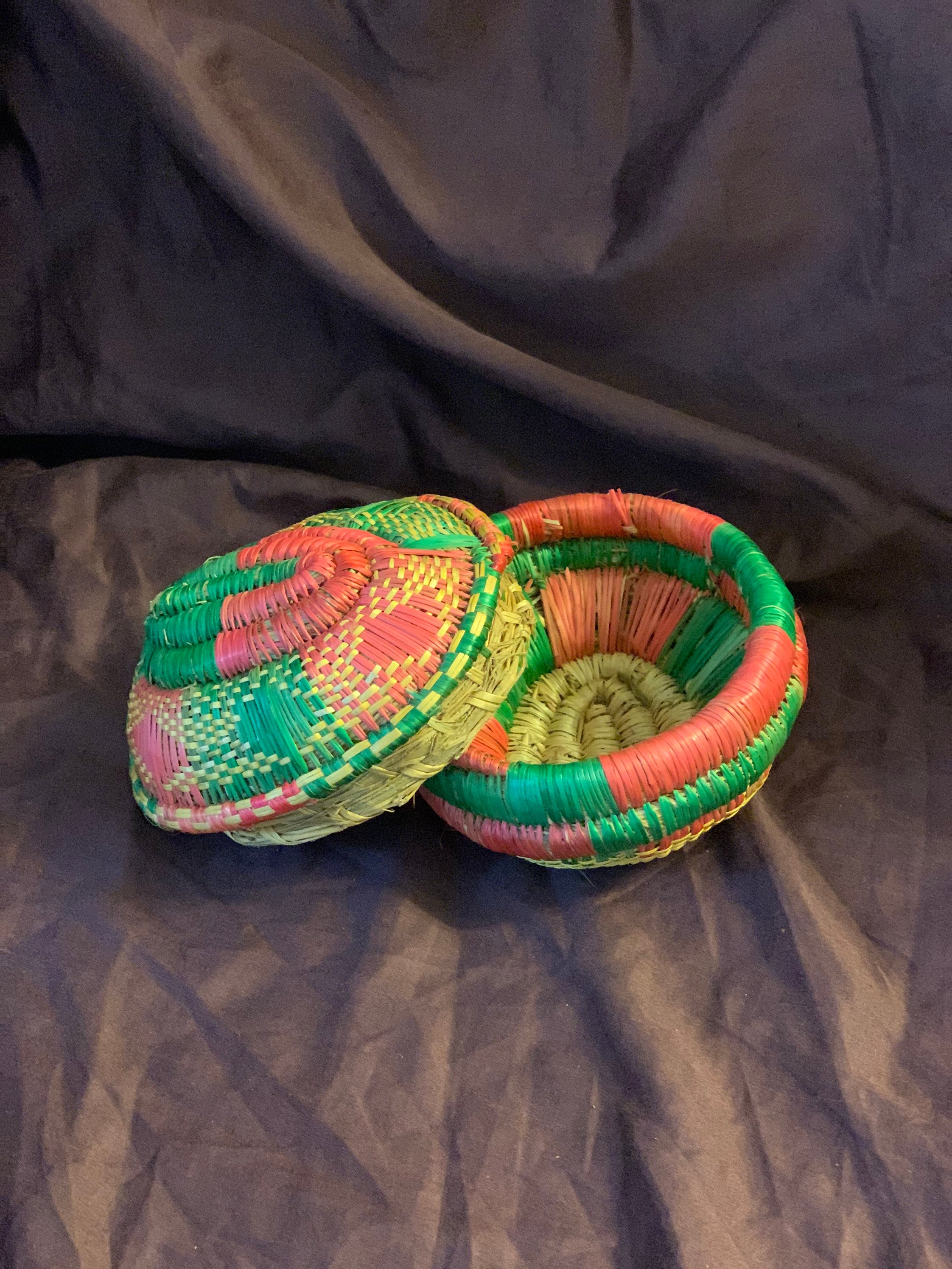 Authentic Ethiopian hand woven Habesha Mesob basket with lid Etsy