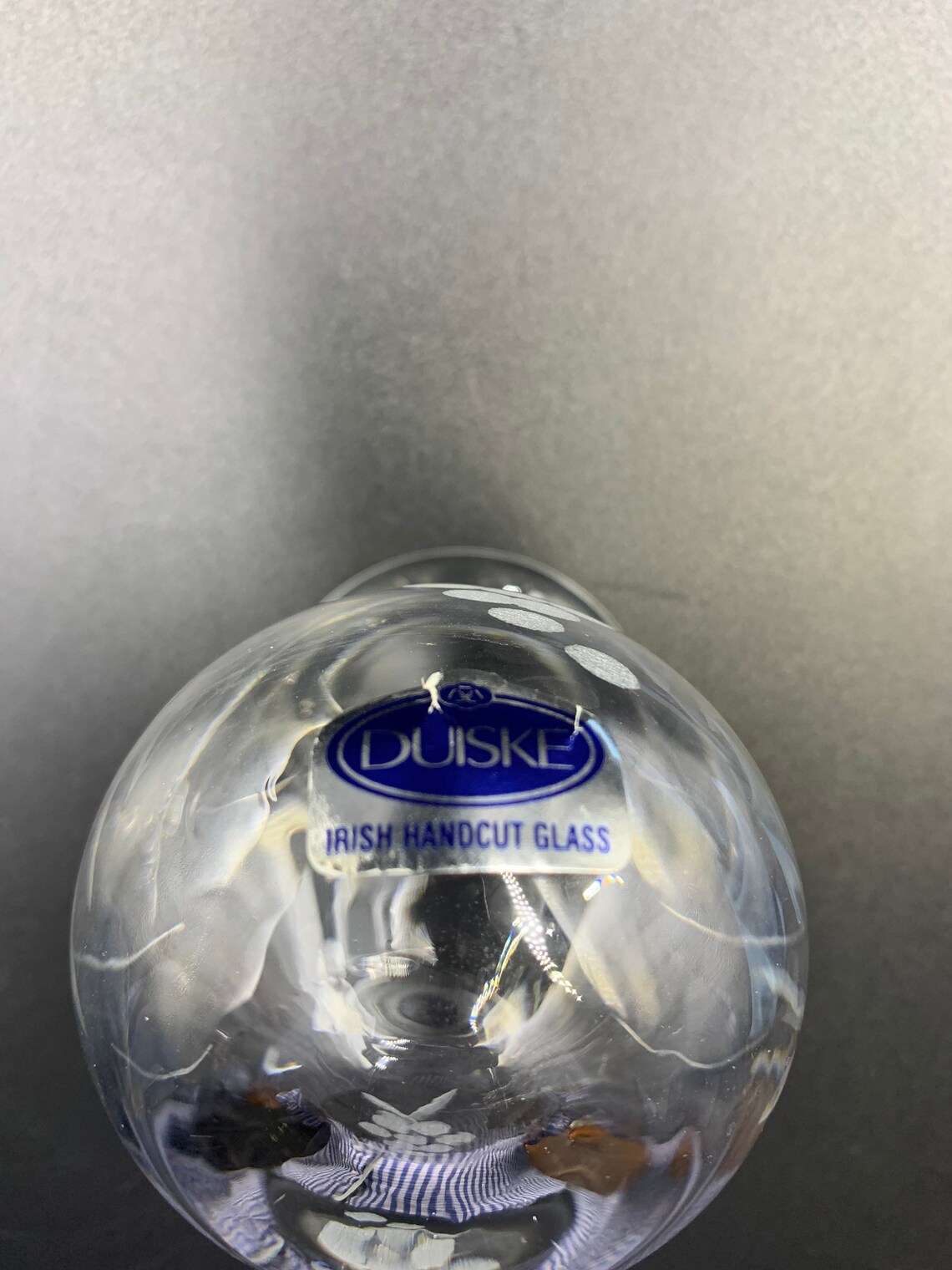 Duiske Irish Handcut Glass Miniature Vase Grapevine Pattern Etsy UK