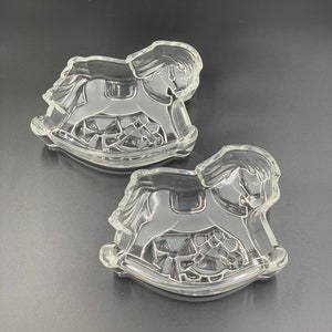 Mikasa Clear Glass Rocking Horse Bowls - 7.5 inches
