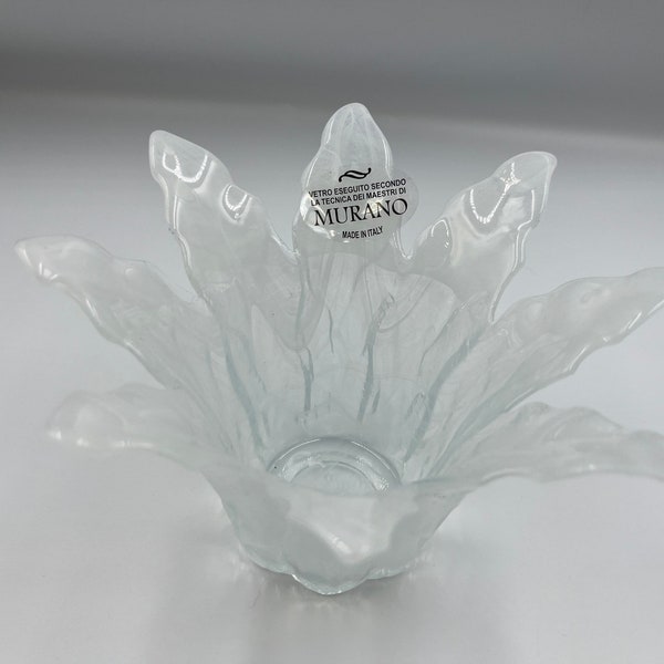 Murano Glass Flower Candle Holder - Etsy