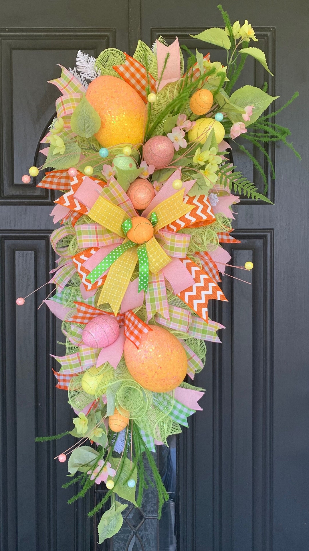 Easter Swag Easter Egg Swag Easter Swag for Front Door Etsy