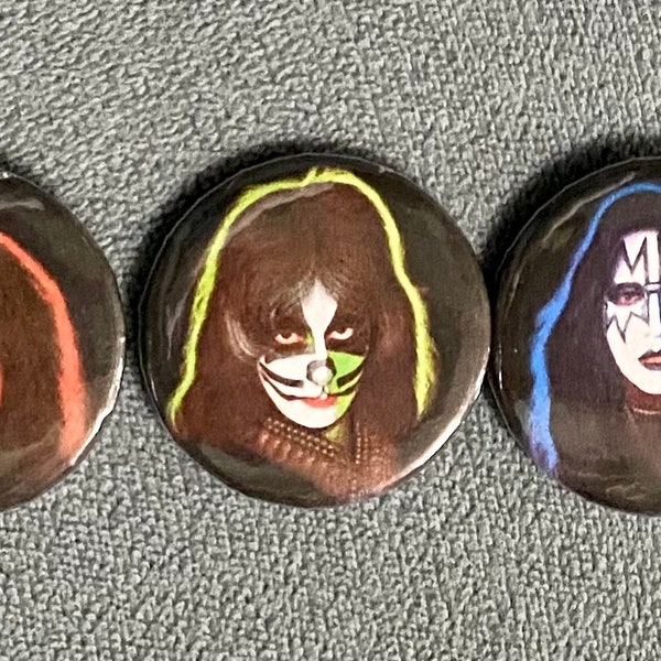 KISS SOLO ALBUMS 5-pack of 1.25” Buttons