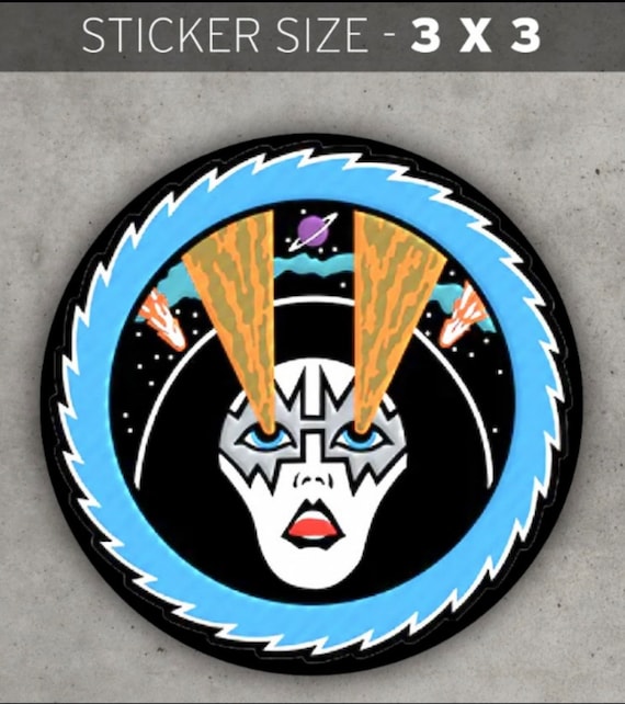 KISS Ace Frehley RNRO 3”x3” Round Sticker! Easy Peel