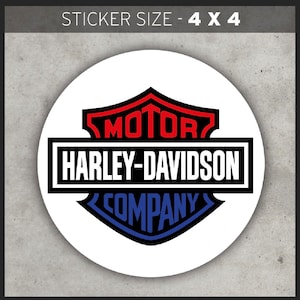 Harley Davidson 4” Round Vinyl Sticker!