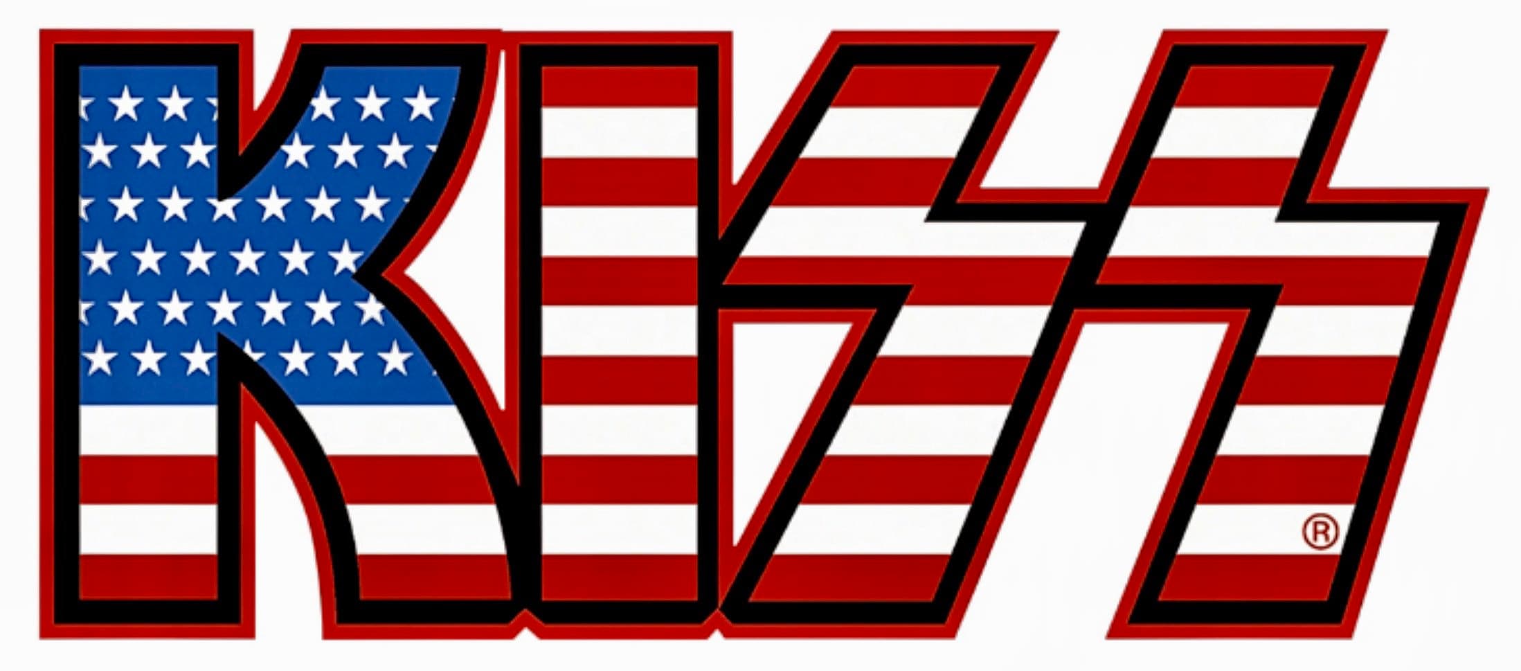 KISS Jumbo 13 X 5.5 KISS American Flag Logo Die Cut Etsy