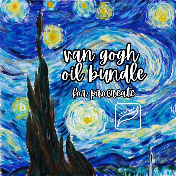 Vincent Van Gogh Oil Brush Bundle for Procreate. Realistic Oil Painting Procreate Brushes. Palette Knife, Impasto Strokes, Procreate Oil