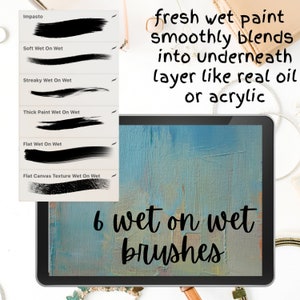 126 Oil Acrylic Brushes for Procreate. Realistic Oil Painting Acrylic Painting. Palette Knife, Impasto Strokes, Abstract Painterly Style etc zdjęcie 2