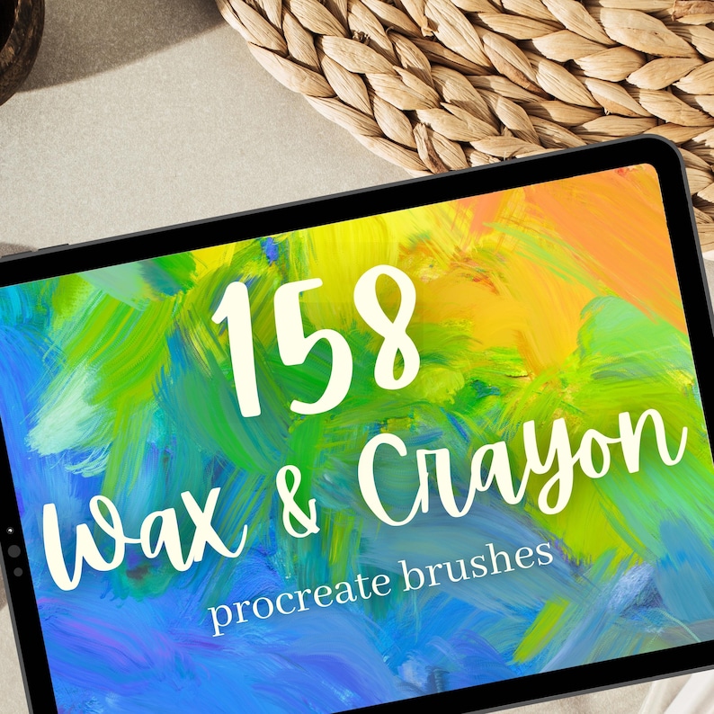 158 Wax Crayon Brushes for Procreate. Realistic Oil Pastel Etsy
