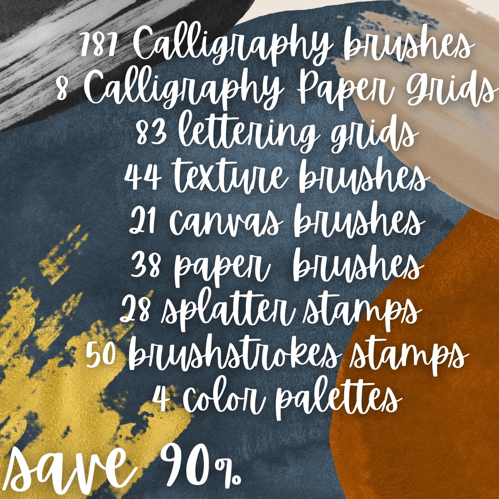Ultimate Procreate Calligraphy Bundle. Procreate Brushes for | Etsy