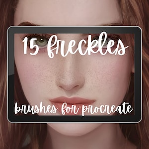 15 cepillos de pecas para procrear. Pinceles Procreate ideales para pintacaras, dibujo anime, chicas jóvenes, adolescentes, hombres y mujeres, etc.