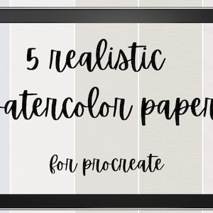 5 carta acquerello realistica per procreare. Imita le trame spremute a freddo, lisce, groovy, lisce e sottili. Realizzato in Procreate Canvas.