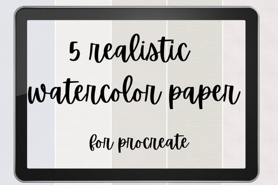 5 Realistic Watercolor Paper for Procreate. Mimics Cold Pressed, Smooth, Groovy, Smooth and Subtle Textures. Made into Procreate Canvas.