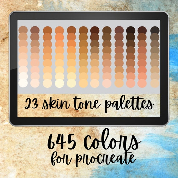 645 Skin Tone Procreate Swatches 23 Procreate Palettes - Etsy