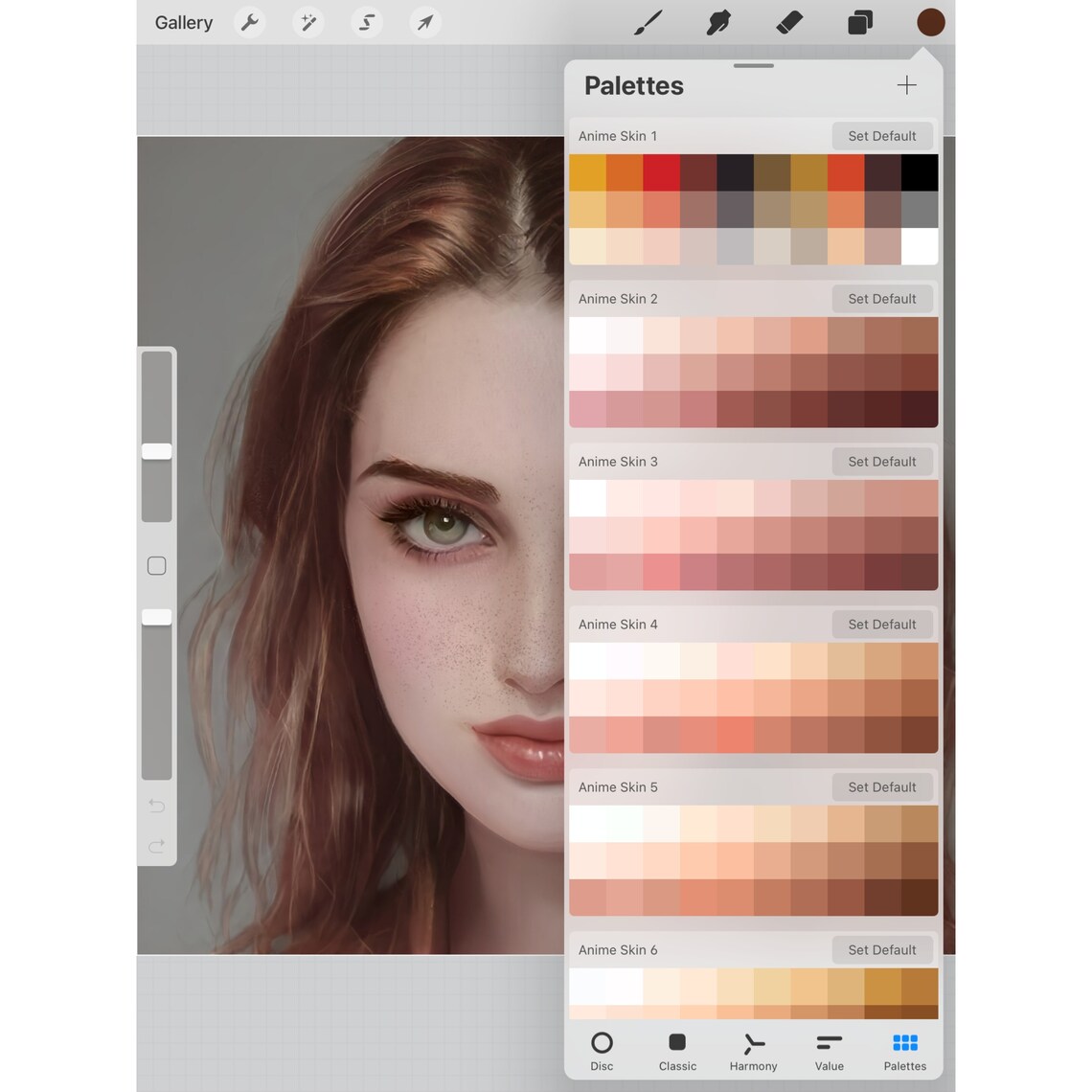 procreate skin palettes download free