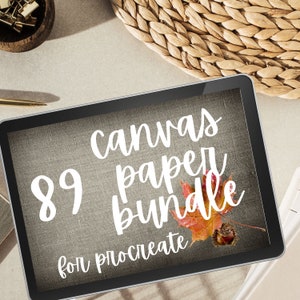 89 Texture di carta Pennelli di tela Campioni di colore per Procreate. Procrea pennelli per trame realistiche di carta e tela. Carta acquerello