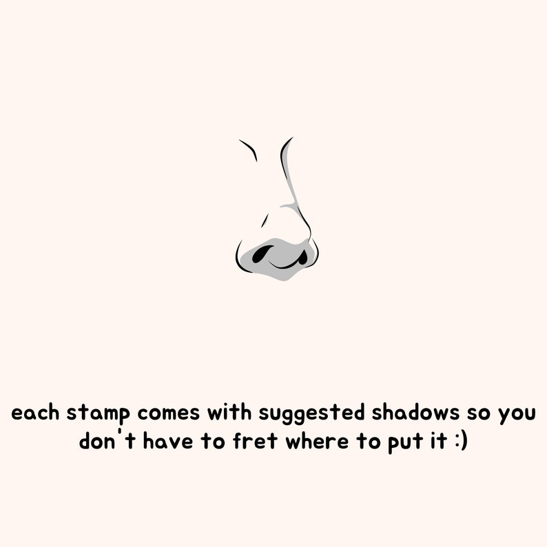 50 Effortless Nose Procreate Stamps. Noses for Men Women Etsy