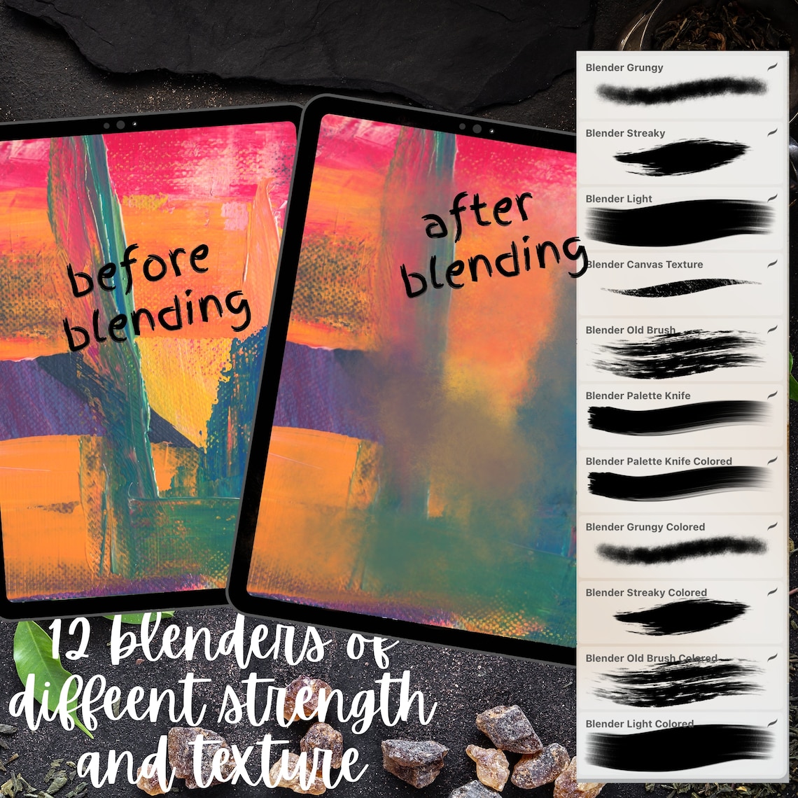 126 Oil Acrylic Brushes for Procreate. Realistic Oil Painting Etsy