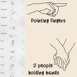 60 sellos de procreación a mano sin esfuerzo. Manos para hombres mujeres niños. Ideal para principiantes y profesionales para hacer anime de retrato, etc. rápido imagen 4
