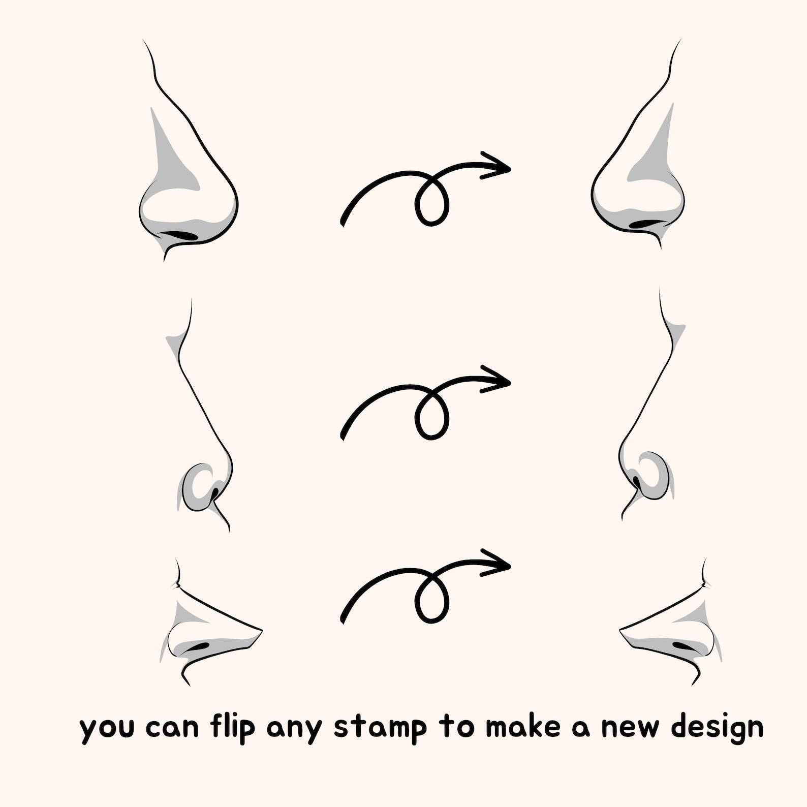 50 Effortless Nose Procreate Stamps. Noses for Men Women Etsy