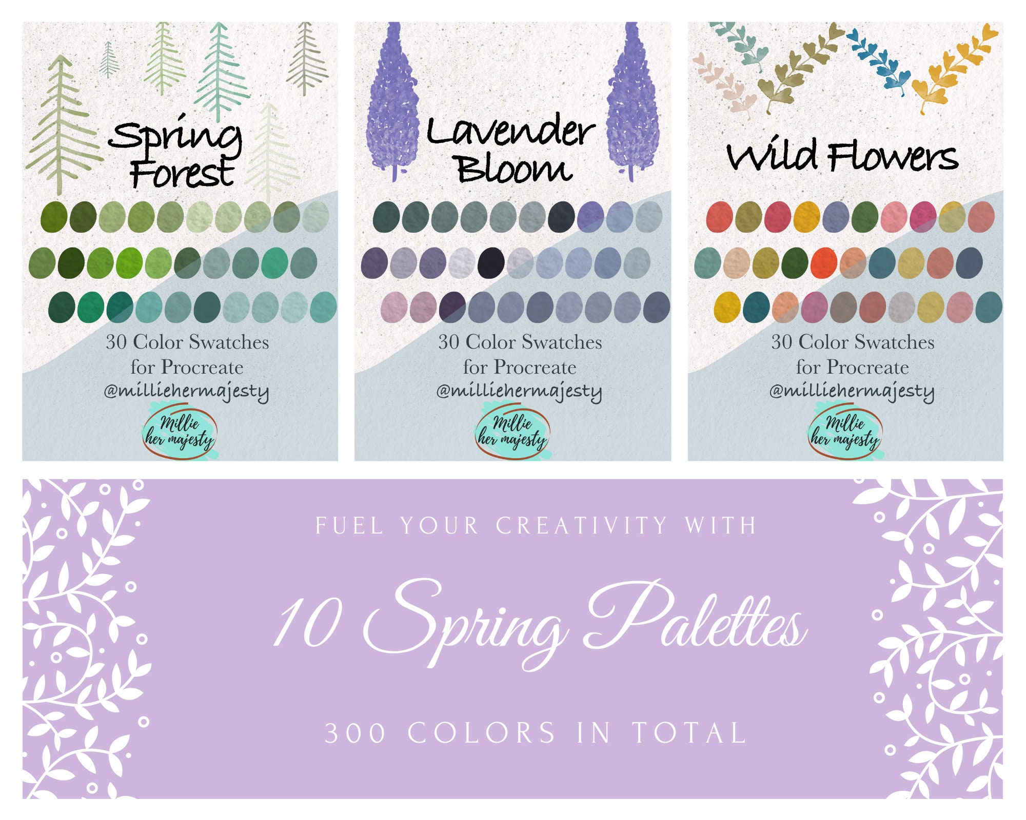 10 Spring Palettes for Procreate 300 Colors Easter Eggs - Etsy Canada