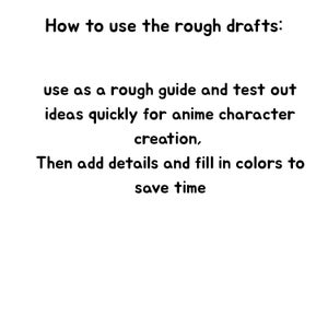 64 Anime Girl Full Body Sketch Stamps for Procreate – Speed up ...